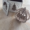 Boule de Noël 3D et sa boîte gravée